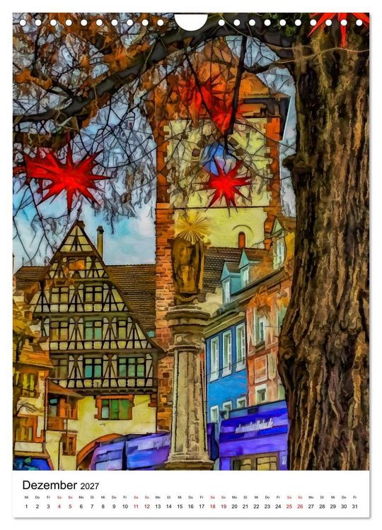 Produktbild: Mein buntes Freiburg (Wandkalender 2027 DIN A4 hoch), CALVENDO Monatskalender