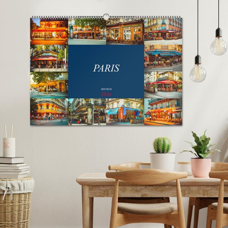 Produktbild: Paris Bistros (Wandkalender 2026 DIN A2 quer), CALVENDO Monatskalender