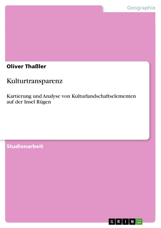 Produktbild: Kulturtransparenz