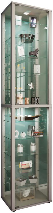 Produktbild: Holz Glas Stand Vitrine Sammelvitrine Kavisa XXL