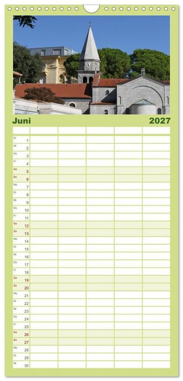 Produktbild: Familienplaner 2027 - Zauberhaftes Opatija mit 5 Spalten (Wandkalender, 21 x 45 cm) CALVENDO