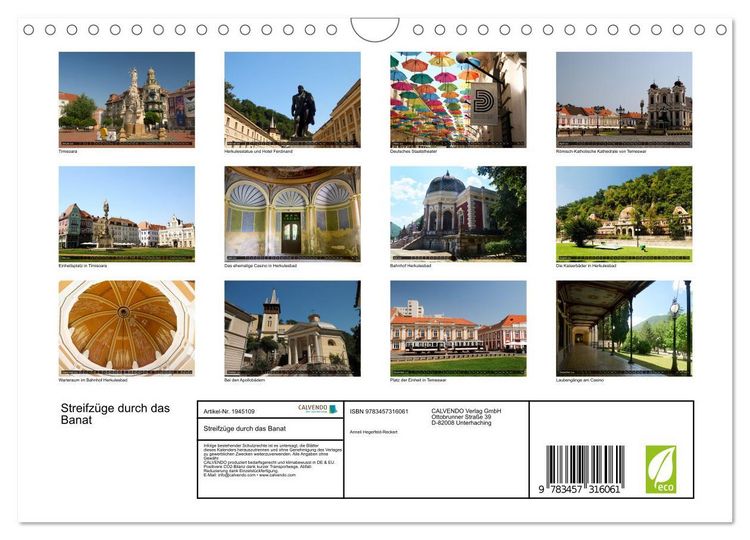 Produktbild: Streifz&uuml;ge durch das Banat (Wandkalender 2026 DIN A4 quer), CALVENDO Monatskalender