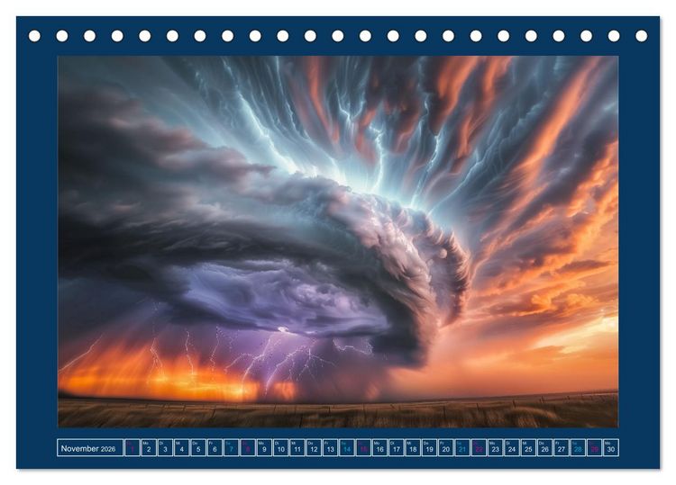 Produktbild: Im Bann der Naturgewalten (Tischkalender 2026 DIN A5 quer), CALVENDO Monatskalender
