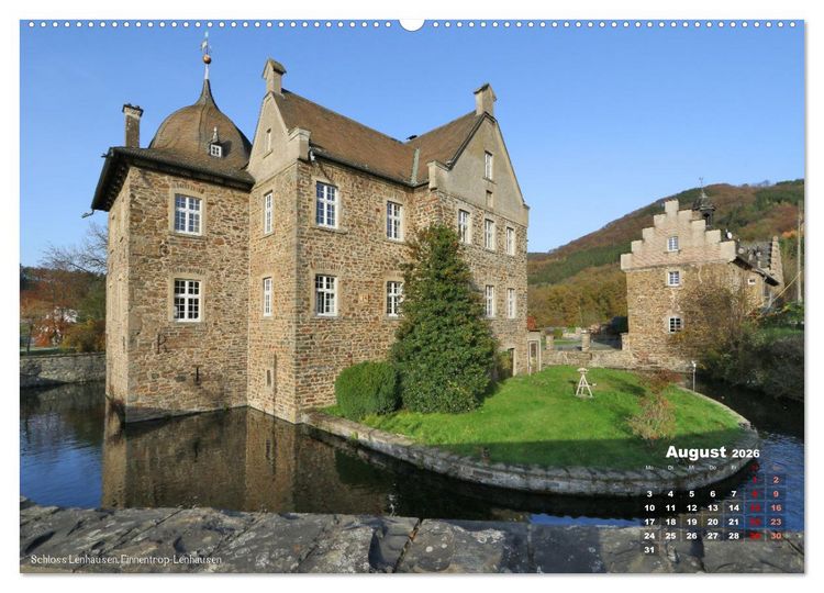 Produktbild: Burgen, Schl&ouml;sser, Herrenh&auml;uer im Sauerland (hochwertiger Premium Wandkalender 2026 DIN A2 quer), Kunstdruck in Hochglanz