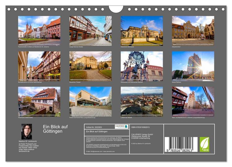 Produktbild: Ein Blick auf G&ouml;ttingen (Wandkalender 2026 DIN A4 quer), CALVENDO Monatskalender