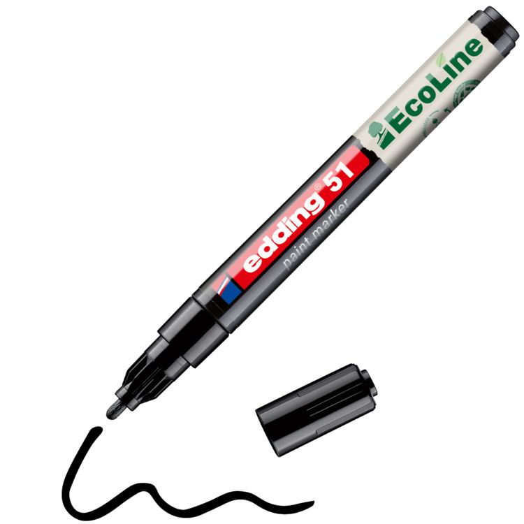 Produktbild: Edding 51 EcoLine 4-51-001 Lackmarker Schwarz 1 mm, 2mm