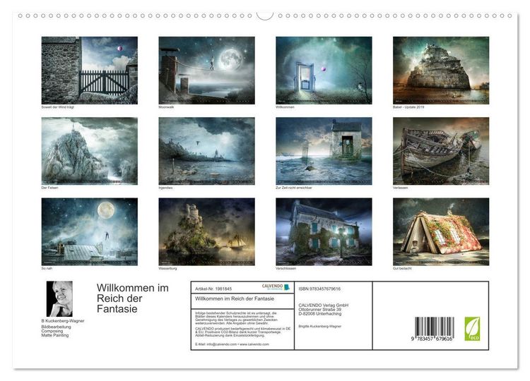 Produktbild: Willkommen im Reich der Fantasie (hochwertiger Premium Wandkalender 2026 DIN A2 quer), Kunstdruck in Hochglanz