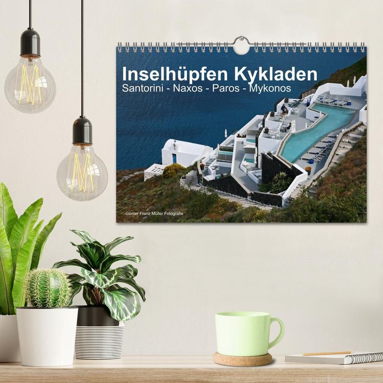 Produktbild: Inselh&uuml;pfen Kykladen Santorini - Naxos - Paros - Mykonos (Wandkalender 2026 DIN A4 quer), CALVENDO Monatskalender