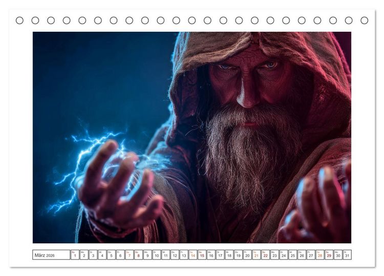 Produktbild: Elfen, Zauber, Drachen (Tischkalender 2026 DIN A5 quer), CALVENDO Monatskalender