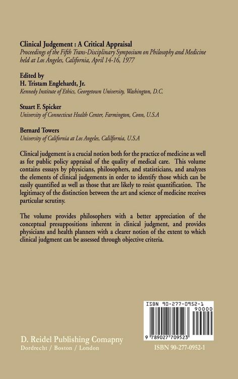 Produktbild: Clinical Judgment: A Critical Appraisal