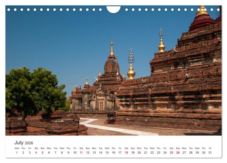 Produktbild: Life in Myanmar, Burma (Wall Calendar 2026 DIN A4 landscape), CALVENDO 12 Month Wall Calendar