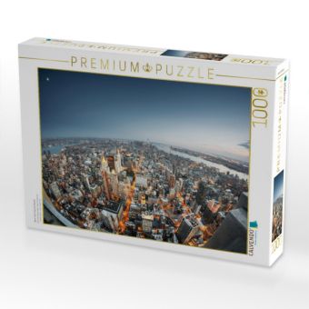 Produktbild: CALVENDO Puzzle New York City bei Nacht | 1000 Teile Lege-Gr&ouml;&szlig;e 64x48cm Foto-Puzzle f&uuml;r gl&uuml;ckliche Stunden