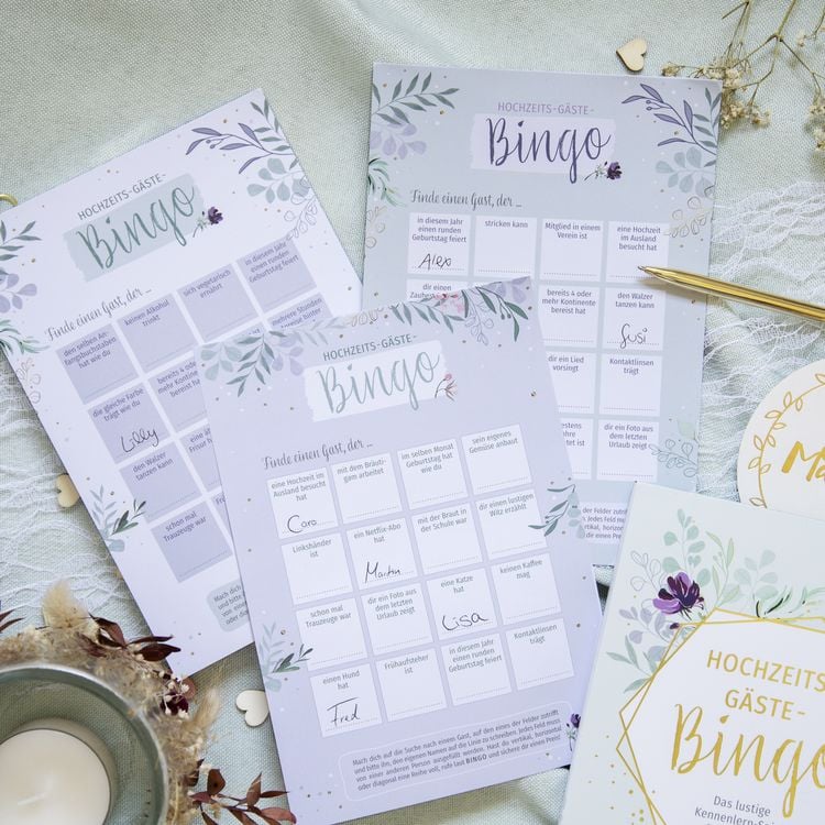 Produktbild: Hochzeits-G&auml;ste-Bingo