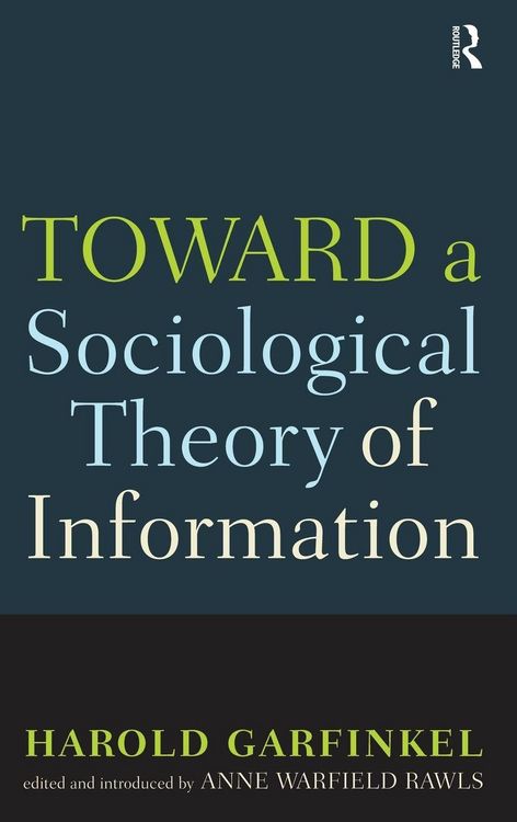 Produktbild: Toward A Sociological Theory of Information