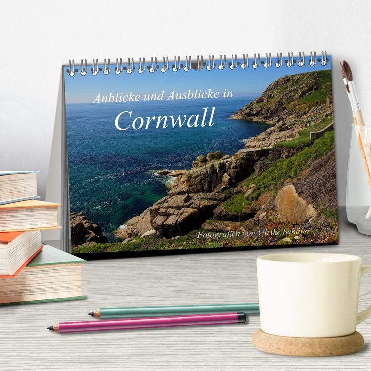 Produktbild: Anblicke und Ausblicke in Cornwall (Tischkalender 2026 DIN A5 quer), CALVENDO Monatskalender