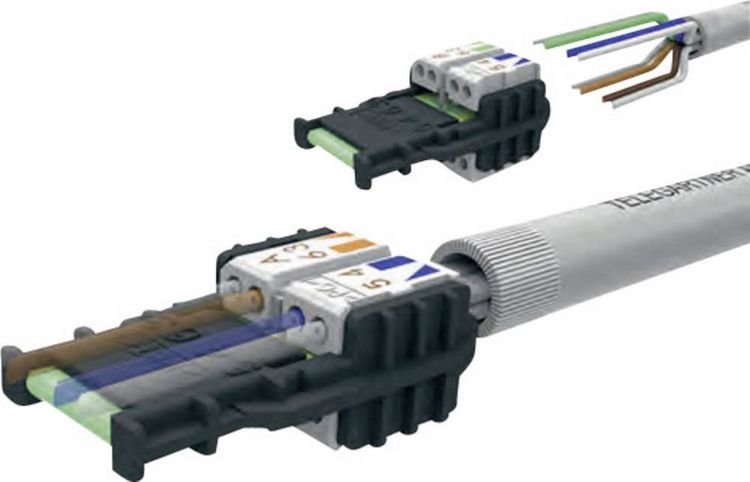 Produktbild: Teleg&auml;rtner 100023037 RJ45-Stecker gerade, feldkonfektionierbar 100023037 Stecker, gerade 1 St.