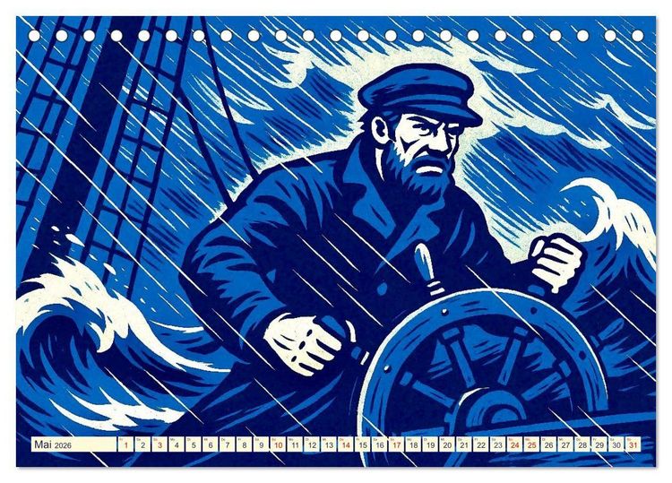 Produktbild: Das Meer in der Weltliteratur (Tischkalender 2026 DIN A5 quer), CALVENDO Monatskalender