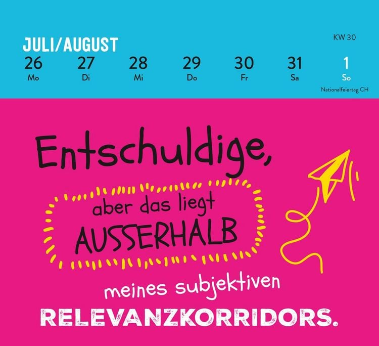 Produktbild: Mini-Wochenkalender 2027: Bevor du fragst: N&ouml;!