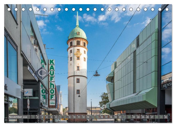 Produktbild: Darmstadt im Licht (Tischkalender 2026 DIN A5 quer), CALVENDO Monatskalender