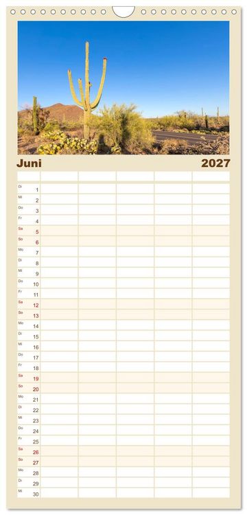 Produktbild: Familienplaner 2027 - Faszination USA - Eine Reise durch Stadt und Natur mit 5 Spalten (Wandkalender, 21 x 45 cm) CALVENDO