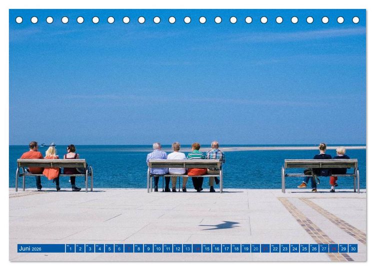 Produktbild: Blick auf Borkum (Tischkalender 2026 DIN A5 quer), CALVENDO Monatskalender