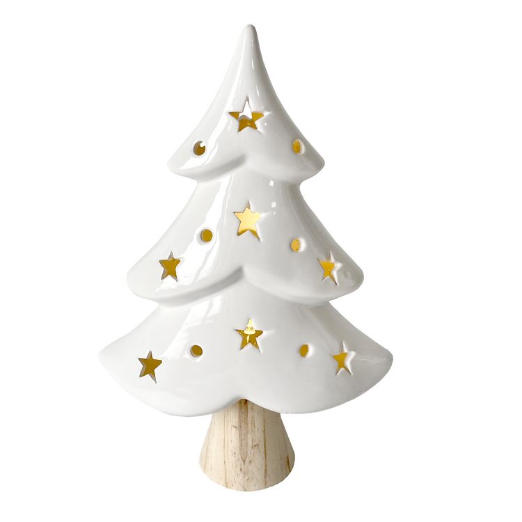 Produktbild: HTI-Living Keramikbaum-LED mit Holzstamm klein Keramikbaum-LED mit Holzstamm klein