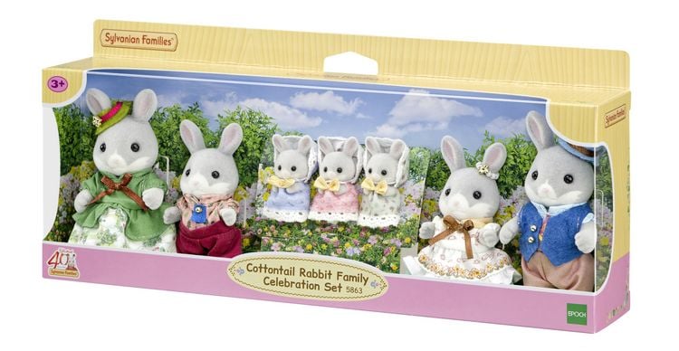 Produktbild: Sylvanian Families 5863 - Waldkaninchen Familie Festtagsset, 40. Jubil&auml;um
