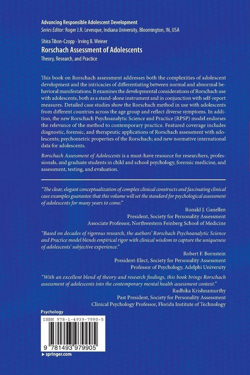 Produktbild: Rorschach Assessment of Adolescents