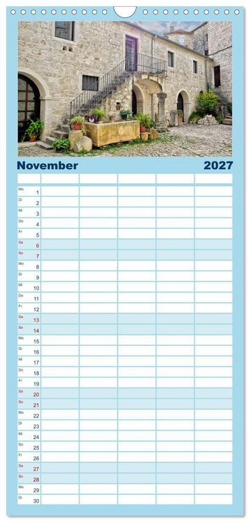 Produktbild: Familienplaner 2027 - Dalmatien - Stille Orte mit 5 Spalten (Wandkalender, 21 x 45 cm) CALVENDO
