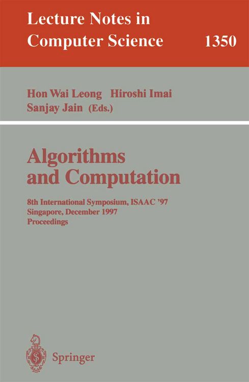 Produktbild: Algorithms and Computation
