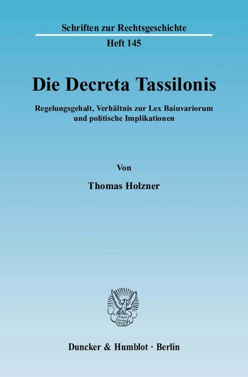 Produktbild: Die Decreta Tassilonis.