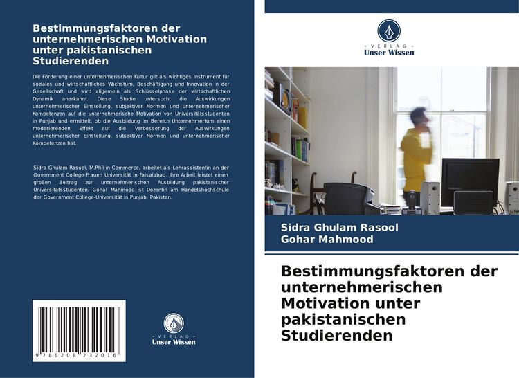 Produktbild: Bestimmungsfaktoren der unternehmerischen Motivation unter pakistanischen Studierenden