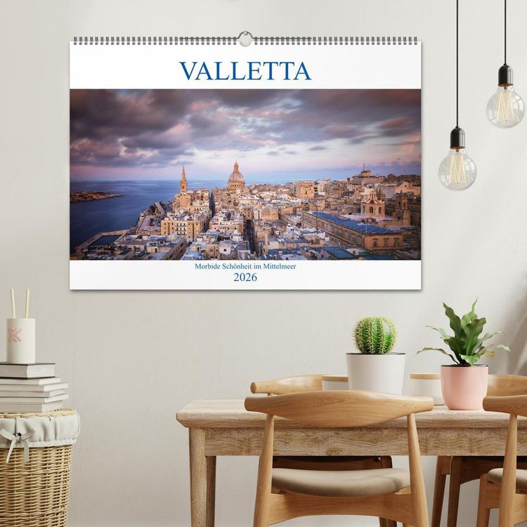 Produktbild: Valletta - Morbide Sch&ouml;nheit im Mittelmeer (Wandkalender 2026 DIN A2 quer), CALVENDO Monatskalender
