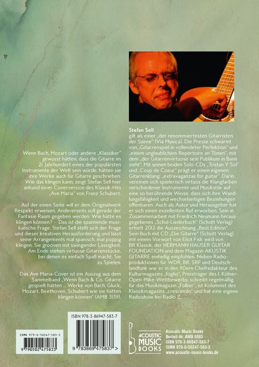 Produktbild: Franz Schuberts Ave Maria f&uuml;r Gitarre arrangiert von Stefan Sell