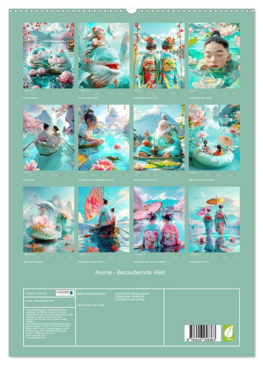 Produktbild: Anim&eacute; - Bezaubernde Welt (hochwertiger Premium Wandkalender 2026 DIN A2 hoch), Kunstdruck in Hochglanz