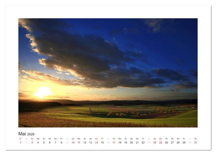 Produktbild: Das Weserbergland (Wandkalender 2026 DIN A3 quer), CALVENDO Monatskalender