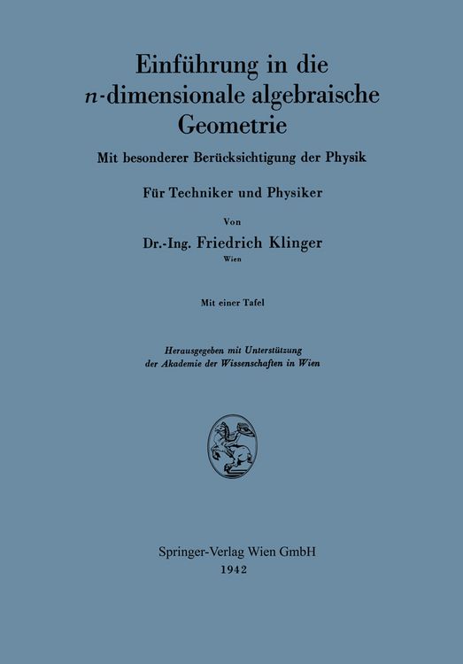 Produktbild: Einf&uuml;hrung in die n-dimensionale algebraische Geometrie
