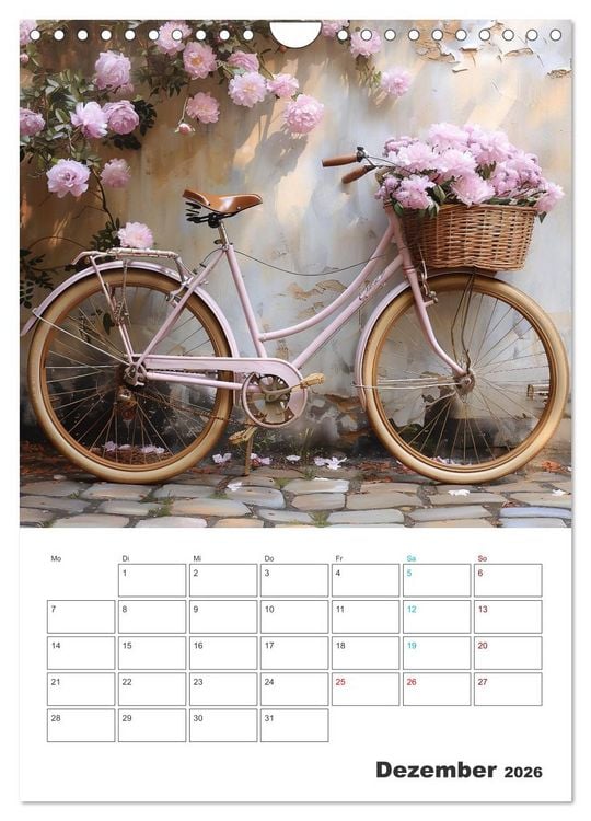 Produktbild: Fahrradpoesie (Wandkalender 2026 DIN A4 hoch), CALVENDO Monatskalender
