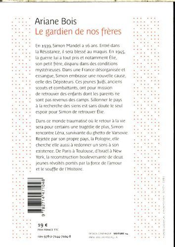 Produktbild: Le gardien de nos fr&egrave;res