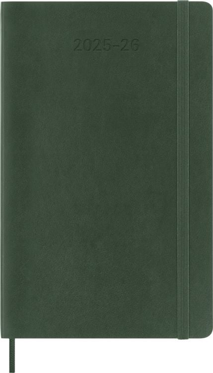 Produktbild: Moleskine 18 Monate Wochen Notizkalender 2025/2026, L/A5, 1 Wo = 1 Seite, rechts linierte Seite, weicher Einband, Myrtengrün