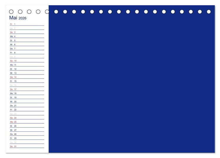 Produktbild: Farbiger Bastelkalender (Tischkalender 2026 DIN A5 quer), CALVENDO Monatskalender