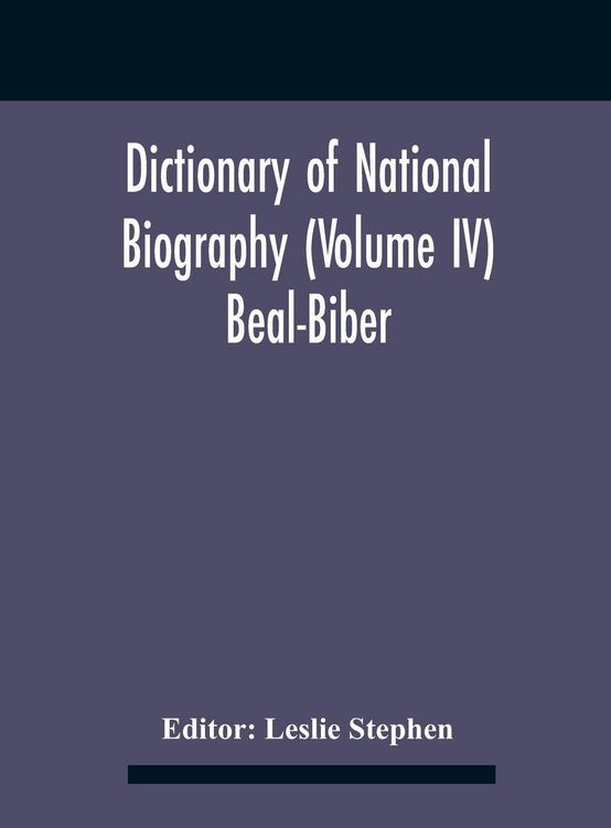 Produktbild: Dictionary Of National Biography (Volume Iv) Beal-Biber