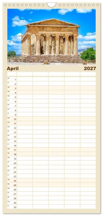 Produktbild: Familienplaner 2027 - Magna Graecia - Griechische antike St&auml;tten in S&uuml;ditalien mit 5 Spalten (Wandkalender, 21 x 45 cm) CALVENDO