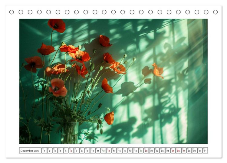 Produktbild: Mohntr&auml;ume im Licht (Tischkalender 2026 DIN A5 quer), CALVENDO Monatskalender