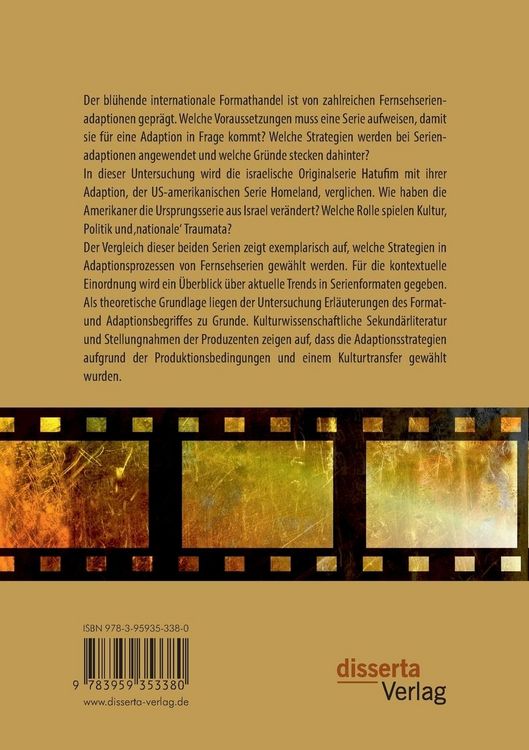 Produktbild: Adaptionsprozesse bei TV-Serien: Von "Hatufim" zu "Homeland"