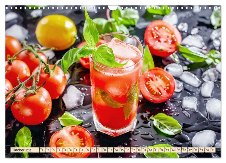 Produktbild: Alles Tomate oder was?! - Herzhafte Speisen rund um die Tomate (Wandkalender 2026 DIN A3 quer), CALVENDO Monatskalender