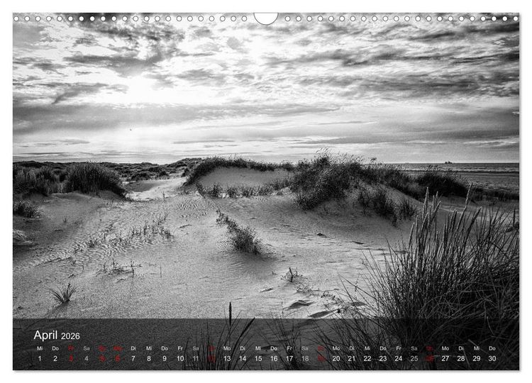 Produktbild: Wangerooge Noir (Wandkalender 2026 DIN A3 quer), CALVENDO Monatskalender
