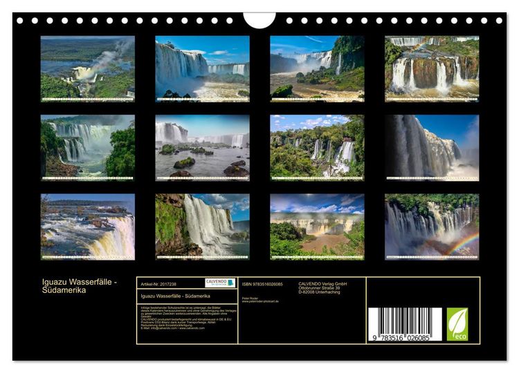 Produktbild: Iguazu Wasserf&auml;lle - S&uuml;damerika (Wandkalender 2026 DIN A4 quer), CALVENDO Monatskalender