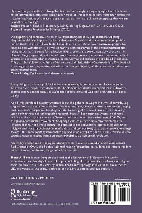 Produktbild: Climate Change and Capitalism in Australia
