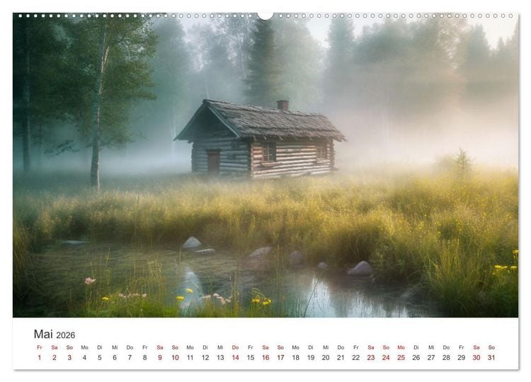 Produktbild: Zuhause in der Wildnis (Wandkalender 2026 DIN A2 quer), CALVENDO Monatskalender